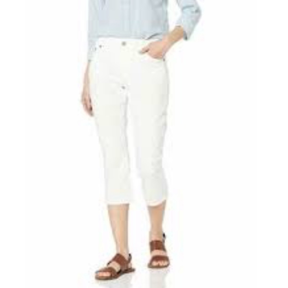 CHAPS DENIM CAPRI - CROP WHITE PLUS SIZE 14